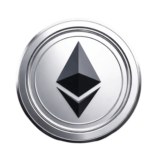 Élément visuel en apesanteur illustrant la pièce Ethereum (ETH)